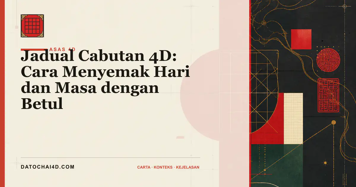 Jadual Cabutan 4D: Cara Menyemak Hari dan Masa dengan Betul